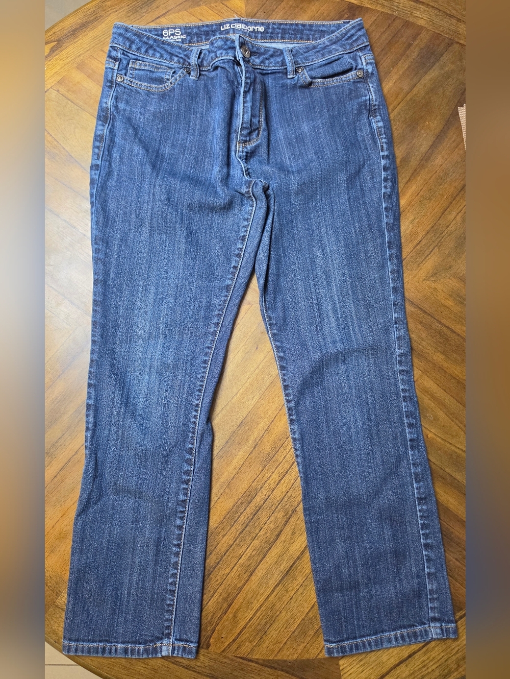 Liz Claiborne Women's Straight-Leg Denim Jeans in Medium Blue
